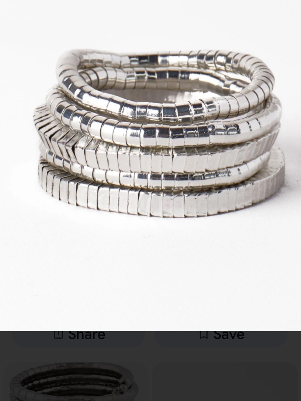 New Silver Stackable Stretch Coil Ring Set Zara